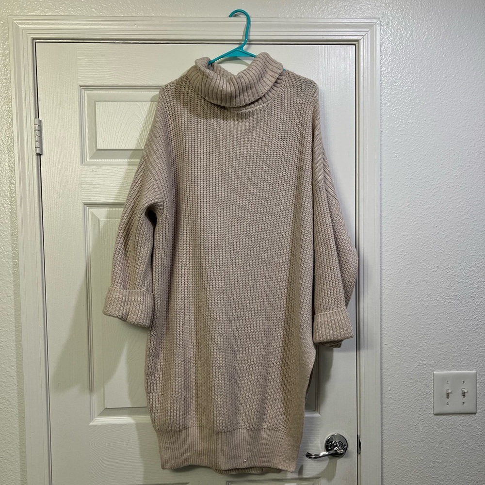 Moth Turtleneck Sweater Dress from Anthropologie, size XL